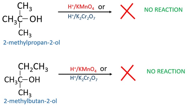 oxidation of tertiary alcohol